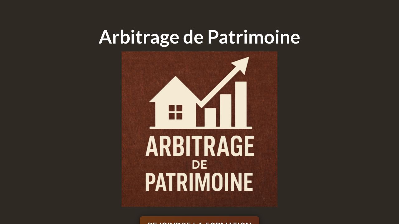 Aperçu du projet : Anthony Poncet · Arbitrage de Patrimoine