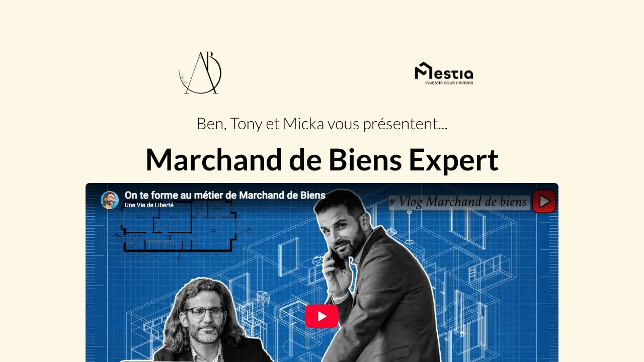 Aperçu du projet : MDB Expert · Marchand de Biens Expert